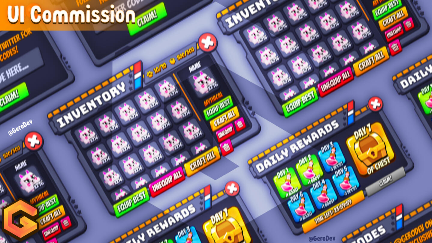 Inv, Daily Rewards UI